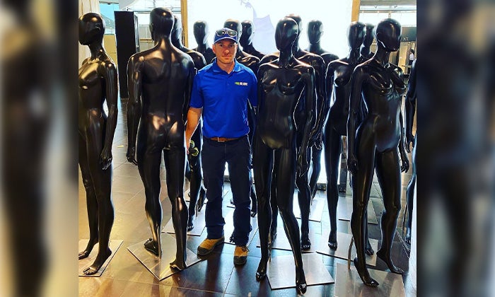 1-800-GOT-JUNK? Truck Team Member with Mannequin